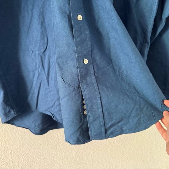 Vintage Tommy Hilfiger Button Down Shirt Blue XL Mens Preppy Classic Timeless - Picture 7 of 11